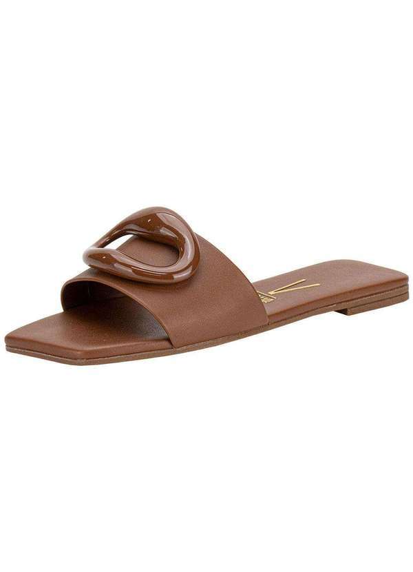 Vista 2 Tamanco Feminino Flat Vizzano 6553101 - Café VIZZANO