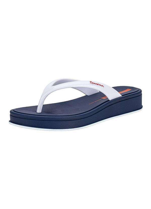 Vista 2 Tamanco Feminino Glow Up Ipanema 27417 - Azul/Branco