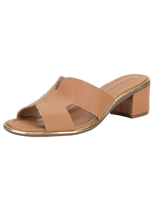 Vista 2 Tamanco Feminino Salto Grosso Beira Rio 8379251 - Camel BEIRA RIO