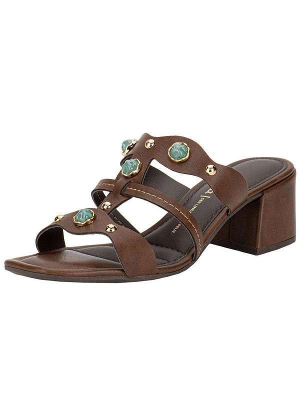 Vista 2 Tamanco Feminino Salto Grosso Dakota Y9582 - Café Dakota