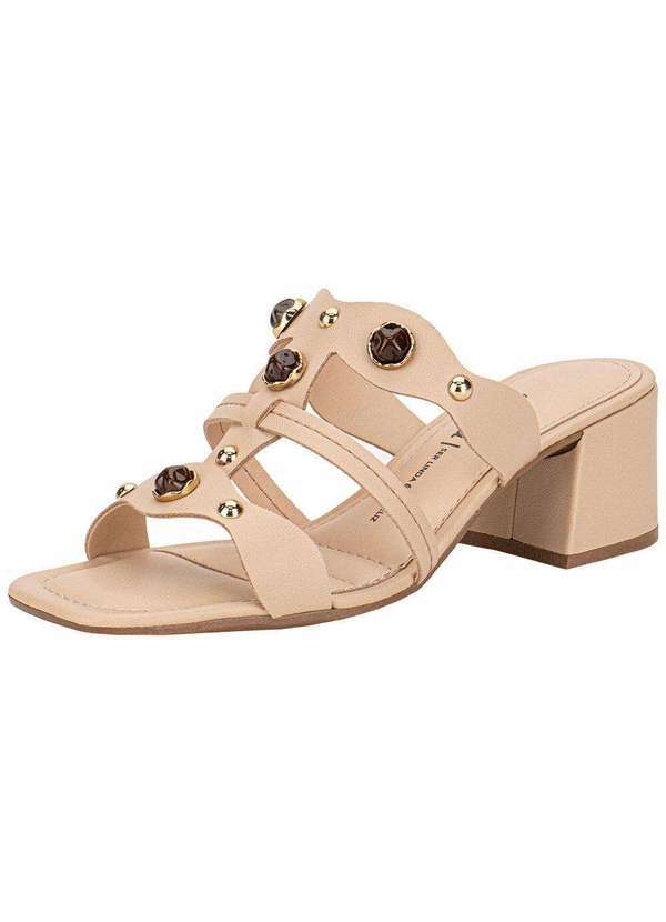 Vista 2 Tamanco Feminino Salto Grosso Dakota Y9582 - Natural Dakota