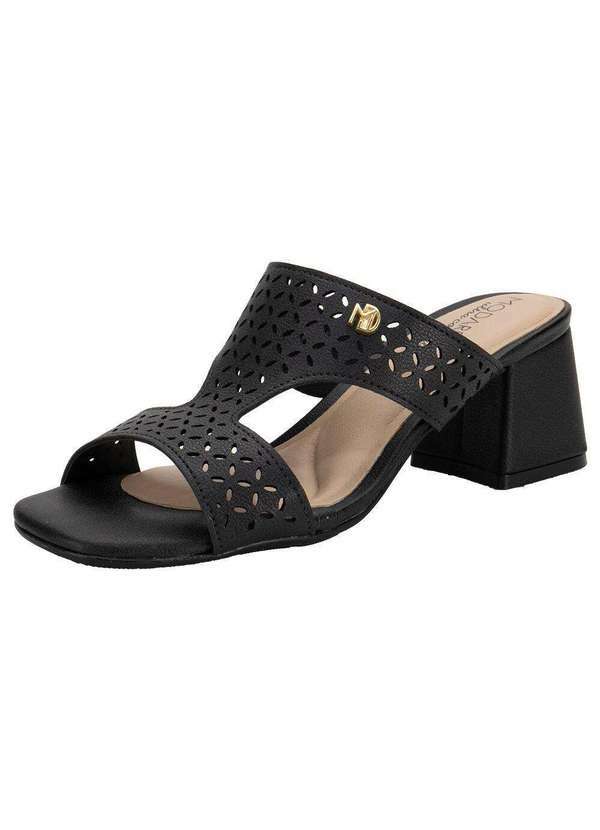 Vista 2 Tamanco Feminino Salto Grosso Modare 7172126 - Preto MODARE