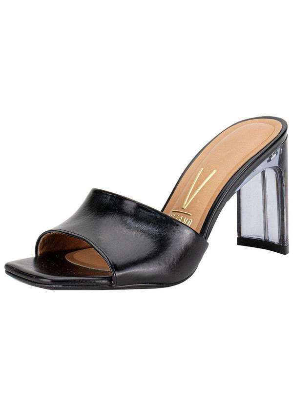 Vista 2 Tamanco Feminino Salto Grosso Vizzano 6457413 Preto VIZZANO