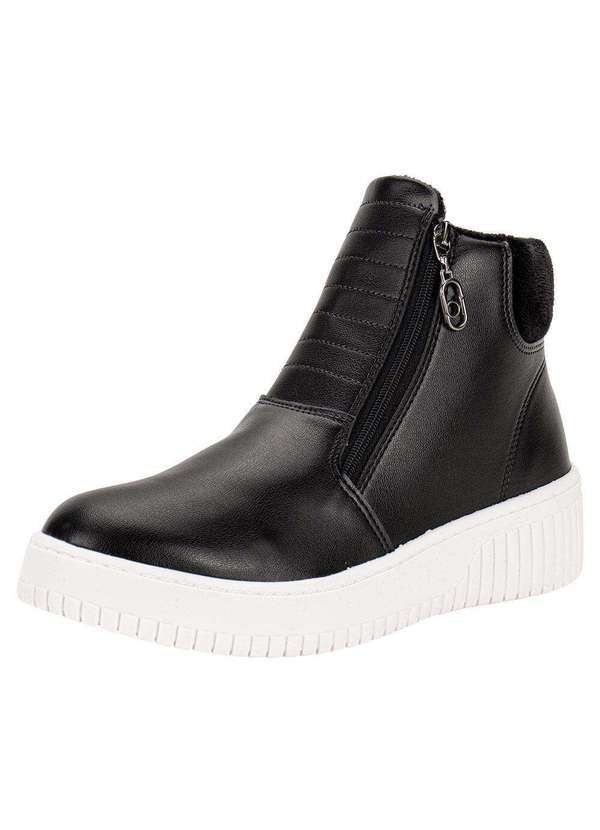Vista 2 Tênis Feminino Abotinado Beira Rio 4316112 - Preto