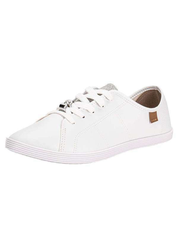 Vista 2 Tênis Feminino Casual Beira Rio 4205149 - Branco/Prata