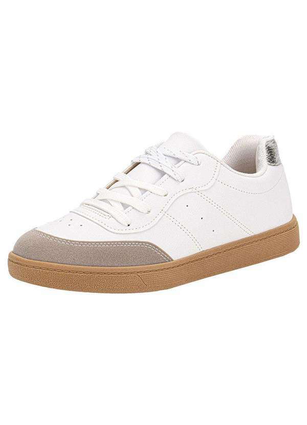 Vista 2 Tênis Feminino Casual Beira Rio 4313108 - Branco/Cinza