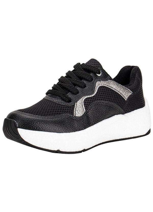Vista 2 Tênis Feminino Casual Beira Rio 4327102 - Preto/Cinza