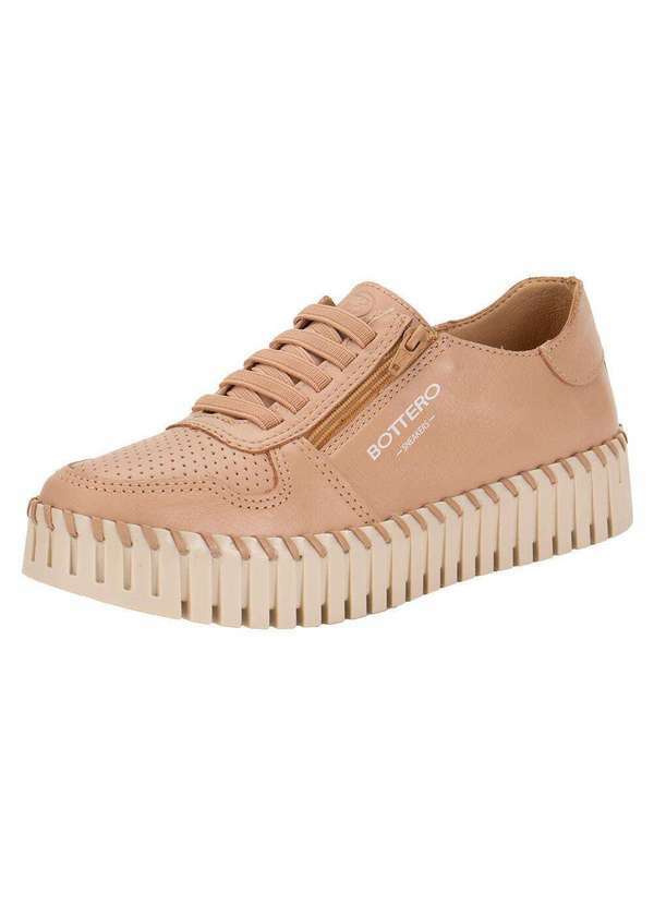 Vista 2 Tênis Feminino Casual Botisly Xxv Bottero 370402 - Salmão Bottero