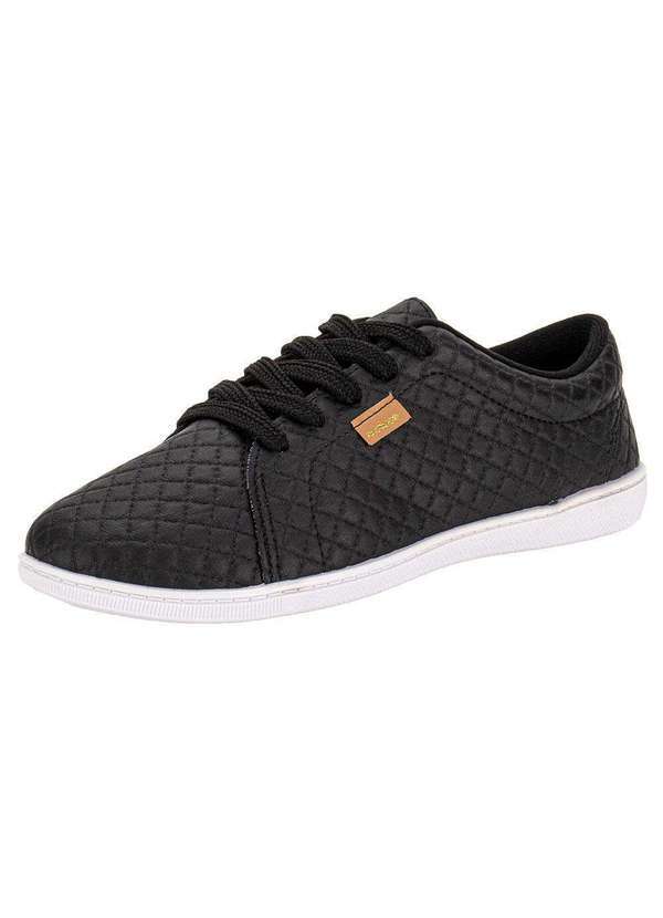 Vista 2 Tênis Feminino Casual Moleca 5605463 Preto/Branco MOLECA