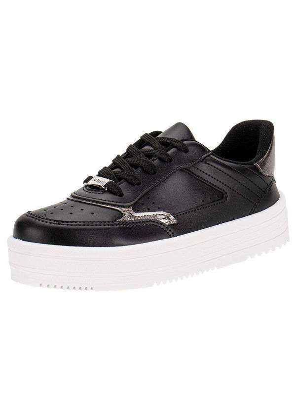 Vista 2 Tênis Feminino Casual Moleca 5712330 - Preto/Grafite MOLECA