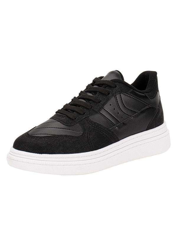 Vista 2 Tênis Feminino Casual Moleca 5816101 - Preto MOLECA