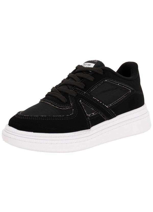 Vista 2 Tênis Feminino Casual Moleca 5816108 Preto