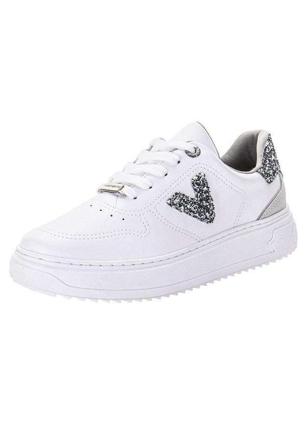 Vista 2 Tênis Feminino Casual Via Marte 055005 - Branco/Cinza