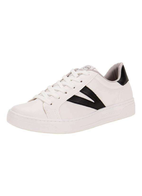 Vista 2 Tênis Feminino Casual Via Marte 064002 - Branco/Preto VIA MARTE