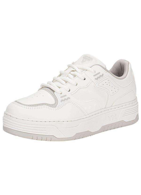 Vista 2 Tênis Feminino Casual Via Marte 225007 - Branco/Cinza