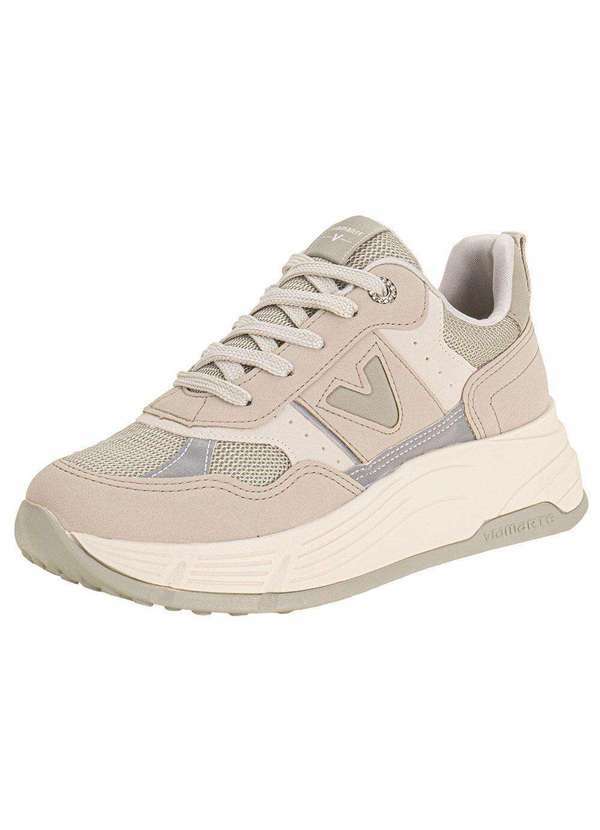 Vista 2 Tênis Feminino Casual Via Marte 229001 - Cinza/Verde