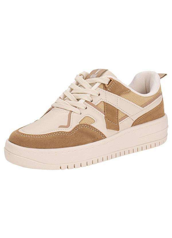 Vista 2 Tênis Feminino Casual Vizzano 1389125 - Café/Bege