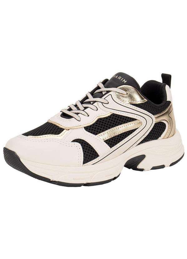 Vista 2 Tênis Feminino Chunky Ramarim 2590132 Bege/Preto RAMARIM