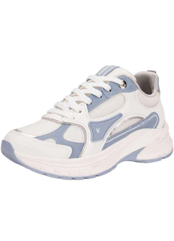 Vista 2 Tênis Feminino Chunky Via Marte 240011 Branco/Azul VIA MARTE