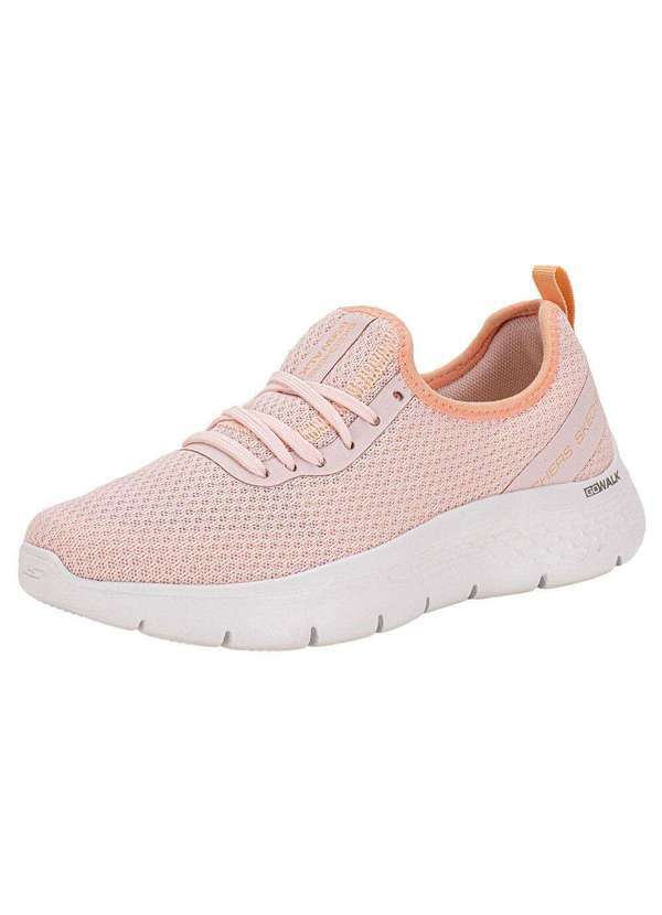 Vista 2 Tênis Feminino Go Walk Flex Skechers 896364 - Salmão Skechers
