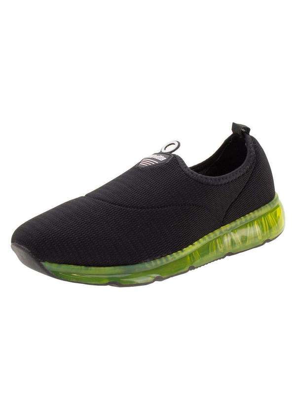 Vista 2 Tênis Feminino Slip On Actvitta - 4215404 - Preto/Verde