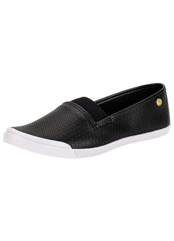 Vista 2 Tênis Feminino Slip On Moleca 5109791 - Preto