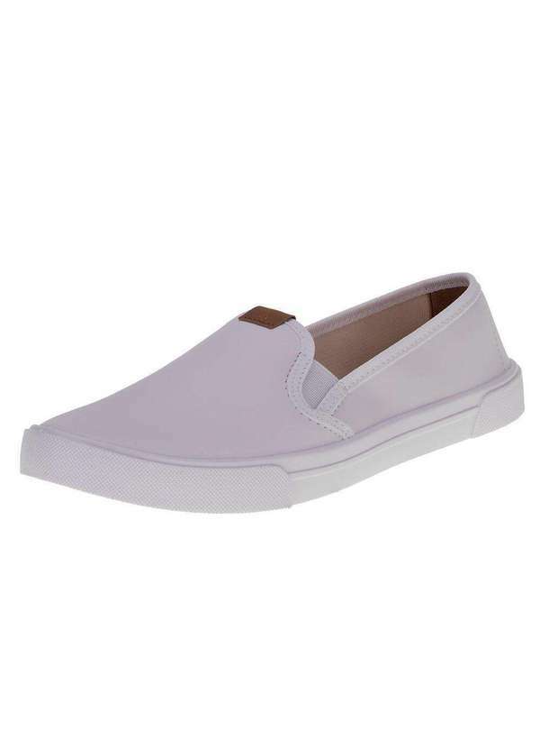 Vista 2 Tênis Feminino Slip On Moleca 5296530 - Branco