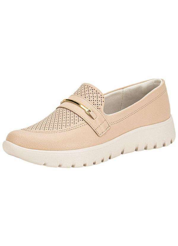 Vista 2 Tênis Feminino Slip On Vick Piccadilly 950046 Bege Piccadilly