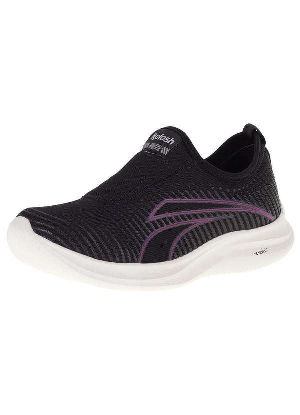 Vista 2 Tênis Feminino Sport Style Kolosh - K7036 - Preto/Rosa Kolosh