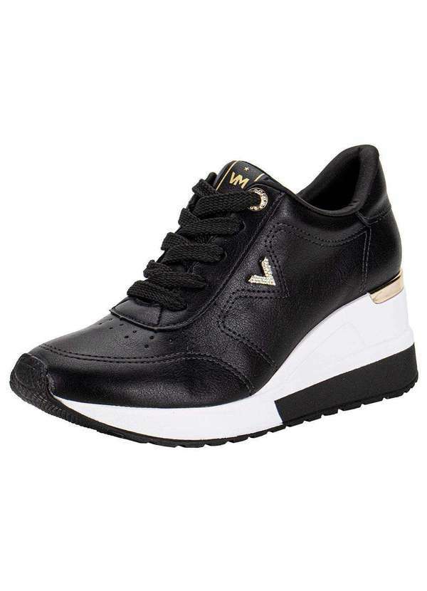 Vista 2 Tênis Feminino Via Marte 046010 - Preto/Branco VIA MARTE