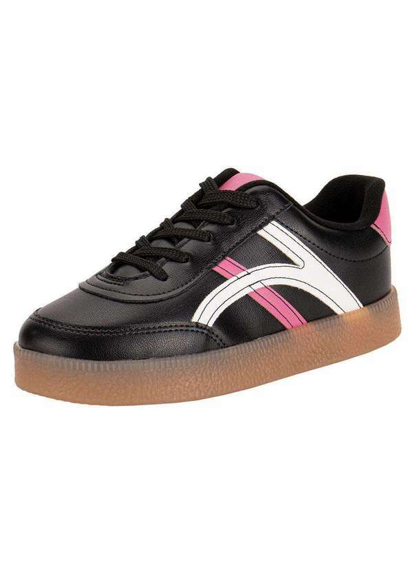 Vista 2 Tênis Infantil Molekinha 2582103 - Preto/Rosa MOLEKINHA