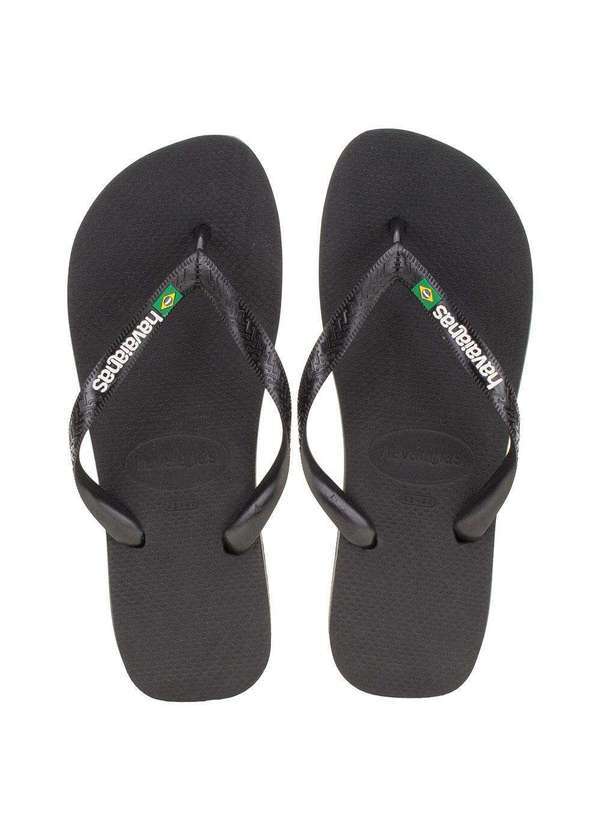 Vista 2 Chinelo Brasil Logo Havaianas - 4110850 - Preto 01