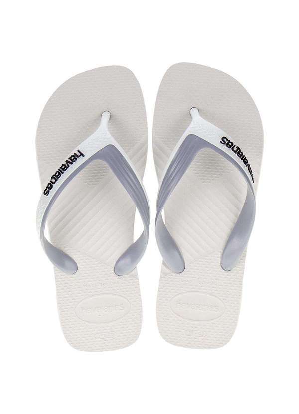Vista 2 Chinelo Masculino Dual Havaianas 4145602 Branco/Cinza