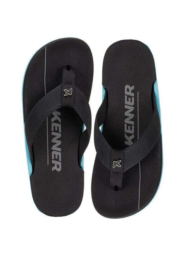 Vista 2 Chinelo Masculino Nk6 Pro Kenner Ejz Preto/Azul