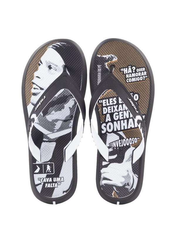 Vista 2 Chinelo Masculino R1 Prime R10 Rider 12559 Preto/Branco