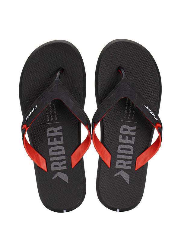 Vista 2 Chinelo Masculino R1 Prime Rider 12438 - Preto/Vermelho