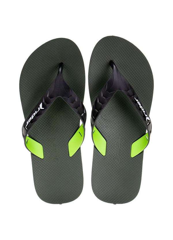 Vista 2 Chinelo Masculino Street Duo Rider - 12430 - Verde Rider