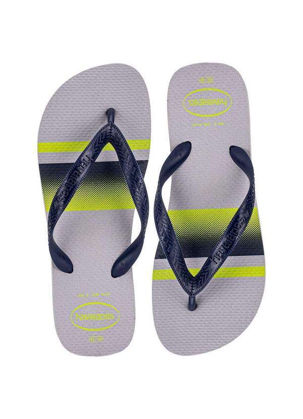 Vista 2 Chinelo Masculino Top Basic Havaianas Cl26 Cinza/Azul