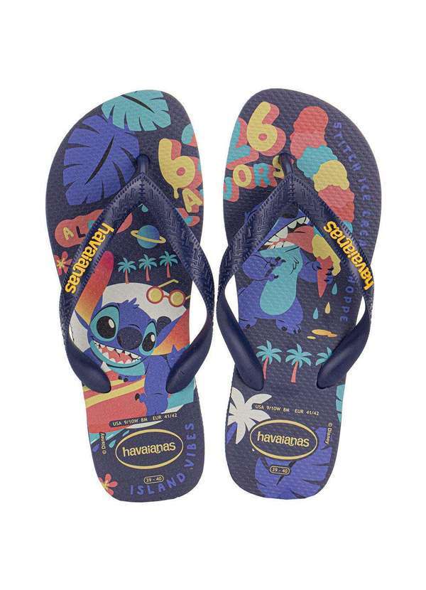 Vista 2 Chinelo Masculino Top Disney Clássicos Stitch Havaianas 4148941 Marinho