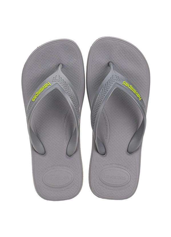 Vista 2 Chinelo Masculino Top Max Comfort Havaianas Cl25 Cinza/Verde