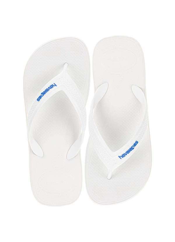 Vista 2 Chinelo Masculino Top Max Comfort Havaianas Cl25 Branco/Azul