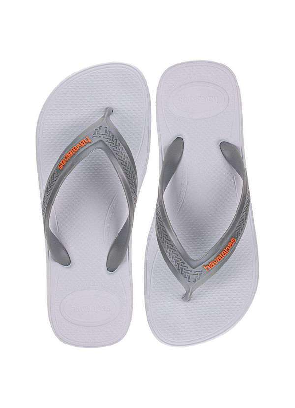 Vista 2 Chinelo Masculino Top Max Comfort Havaianas Cl25 Cinza/Laranja Havaianas