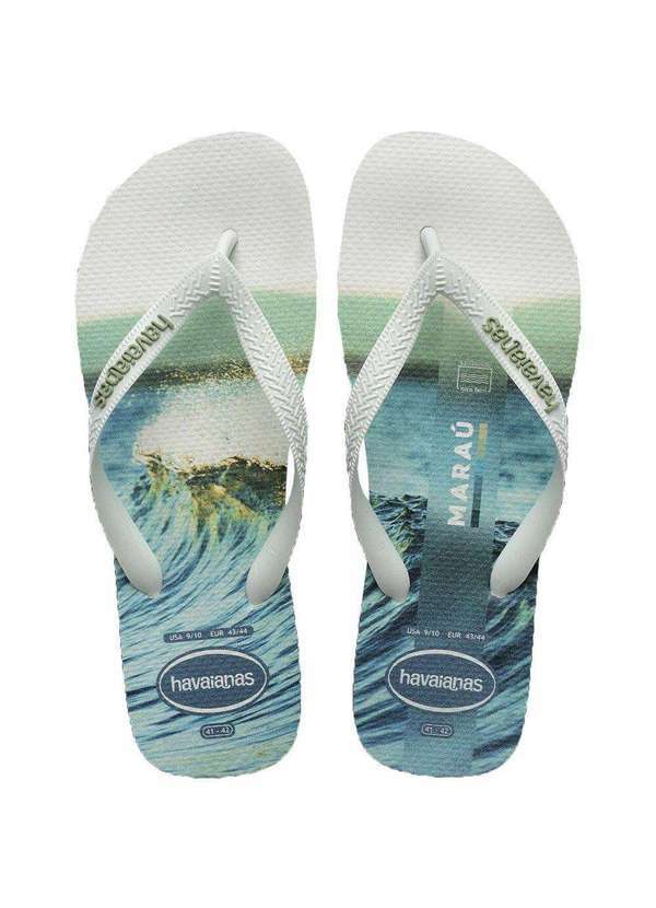 Vista 2 Chinelo Masculino Top Surfer I Havaianas 4149971 Branco/Verde