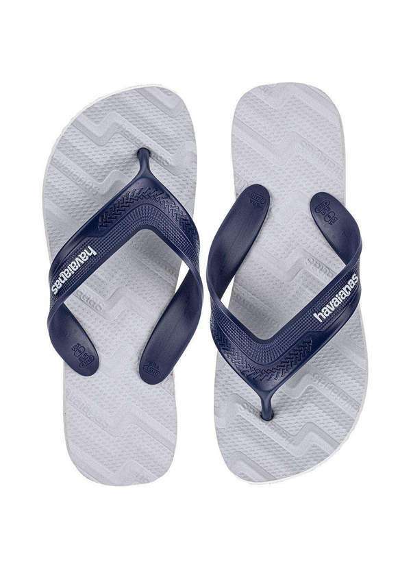 Vista 2 Chinelo Masculino Track Waves Havaianas 4149734 Cinza/Azul Havaianas