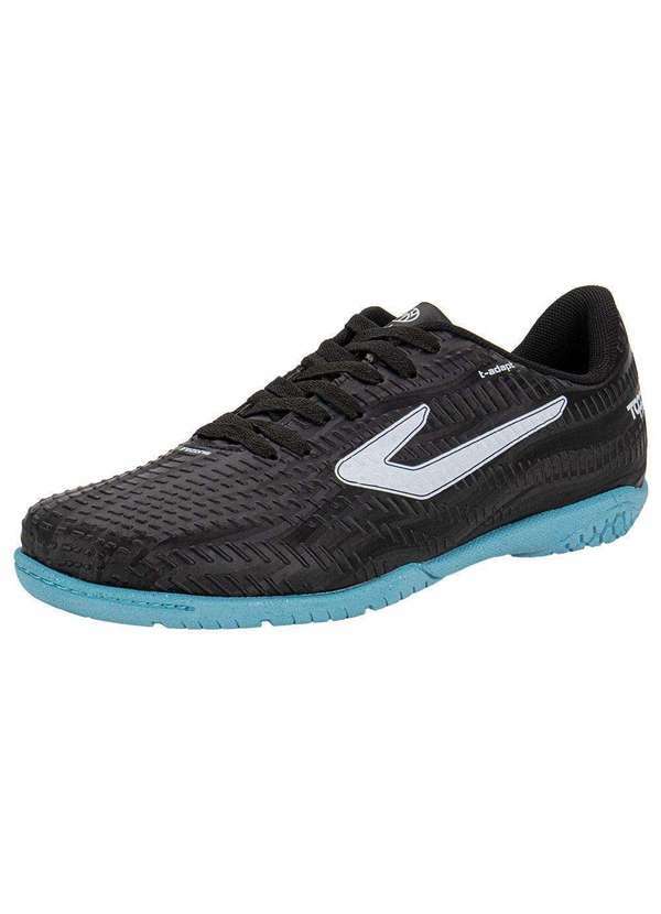 Vista 2 Chuteira Futsal Top Bast Topper Tp0481 - Preto/Azul Topper