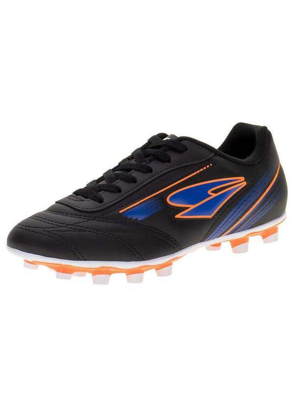 Vista 2 Chuteira Masculina Campo Foorcy Dray - 324 - Preto/Laranja