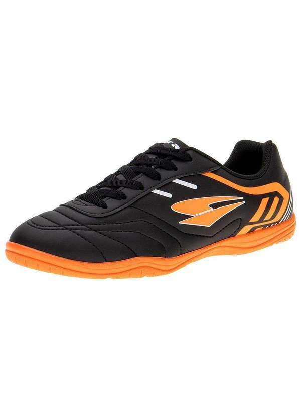 Vista 2 Chuteira Masculina Indoor Spedy Dray - 301 - Preto/Laranja Dray