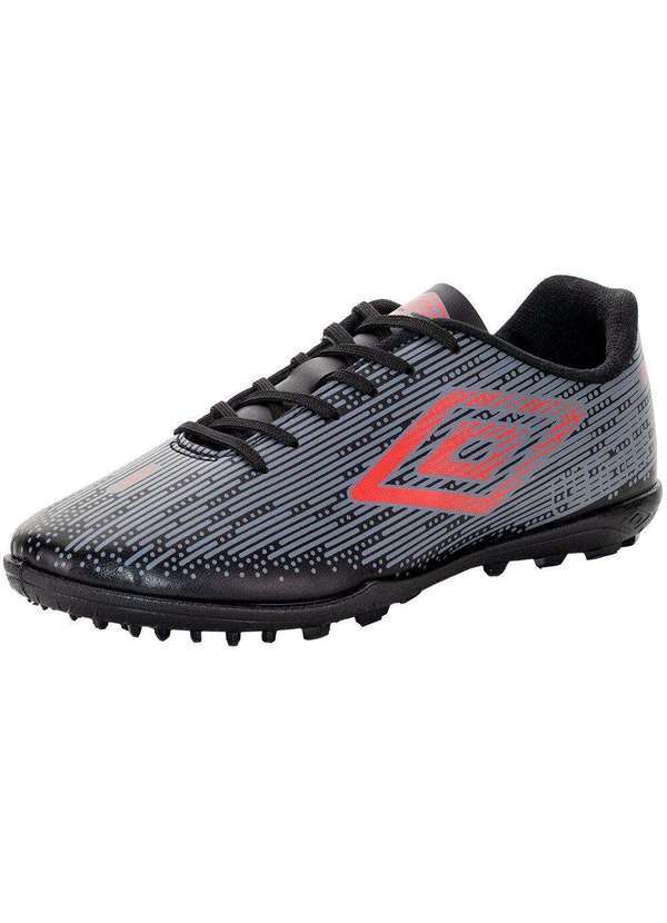Vista 2 Chuteira Masculina Society Fast Umbro - U01fb048 - Preto/Cinza