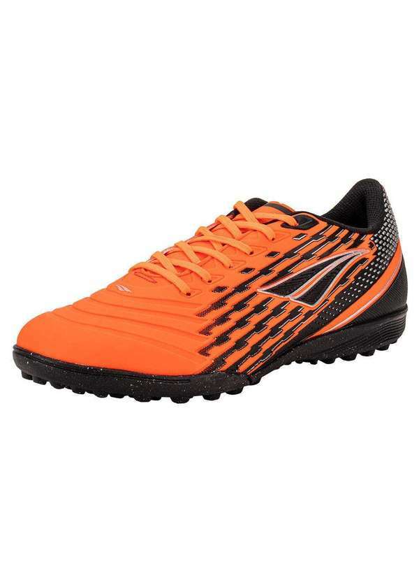 Vista 2 Chuteira Masculina Society Garra Y-2.0 Penalty 242277 - Preto/Laranja