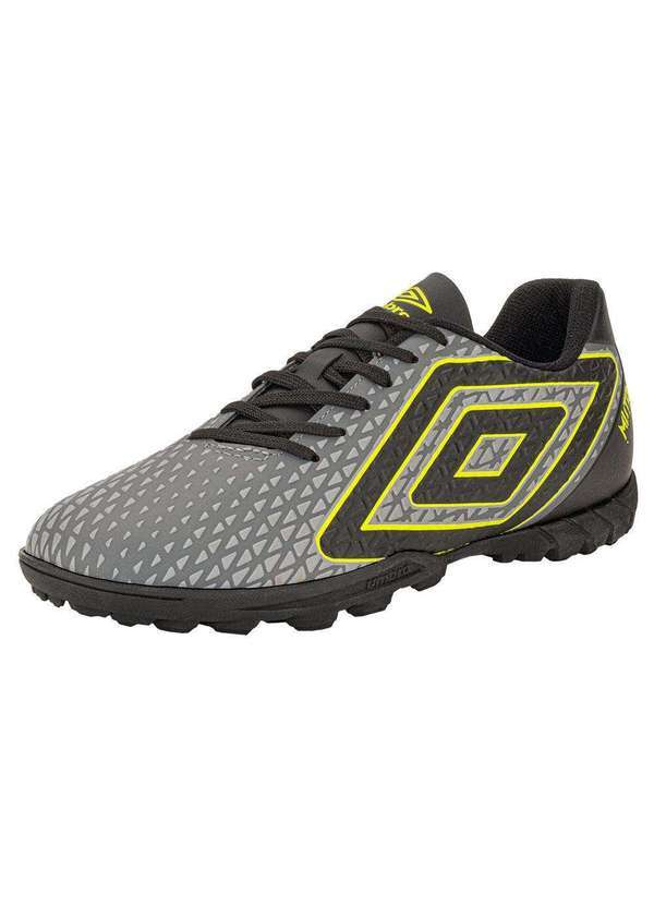 Vista 2 Chuteira Masculina Society Mutant Umbro U01fb00251 - Cinza/Verde